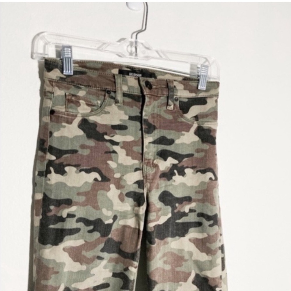 Hudson Barbara High Rise Super Skinny Jeans In Green Camo Sz 25 - Picture 7 of 10